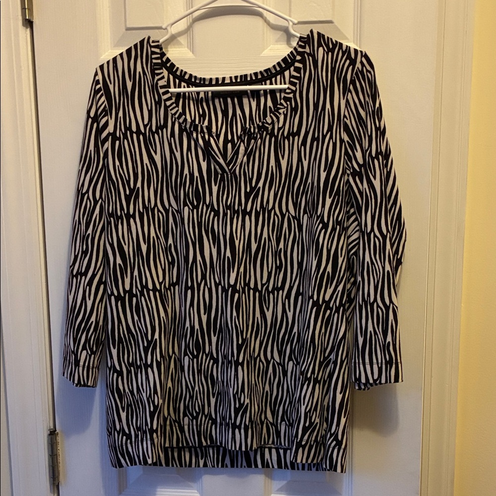 Elegant Zebra Print Women's Blouse
